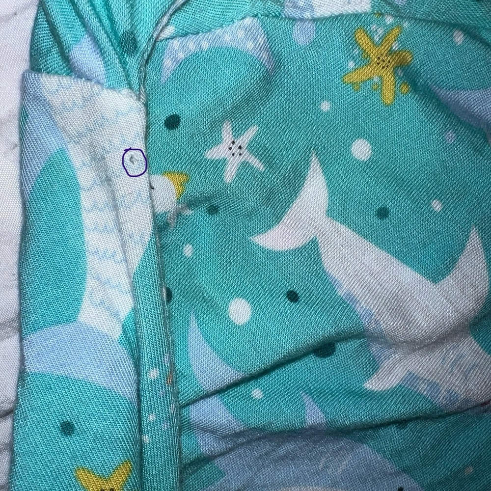 Little Sleepies Shark Soirée Zippy Pajamas Size Newborn GUC - Picture 8 of 8